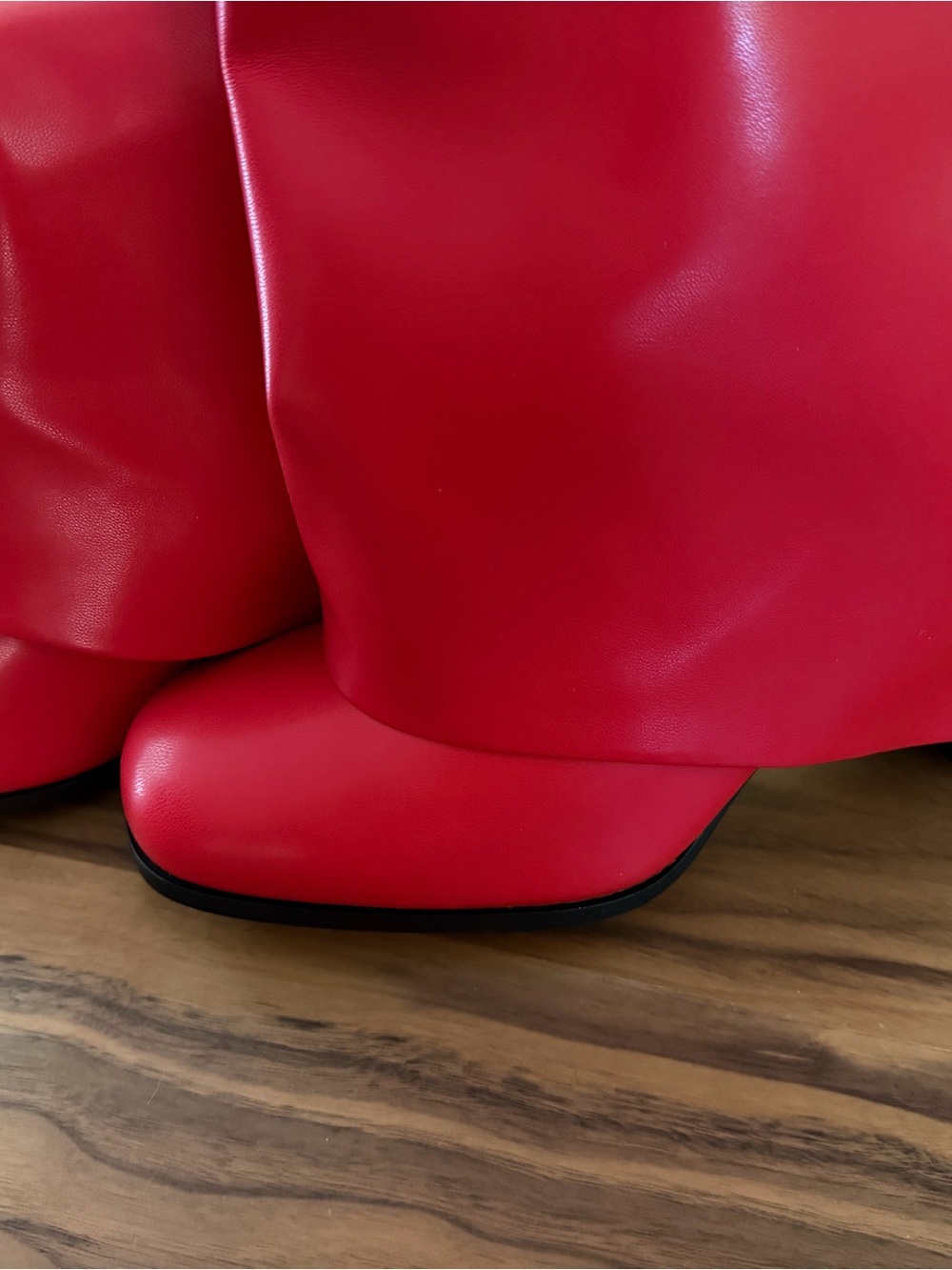 NWT Bold Red Over-the-Knee Boots - Sleek High-Fashion Look
